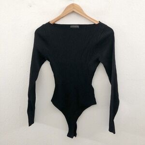 HOUSE OF HARLOW 1960 Boat Neck Ribbed Bodysuit Size Small